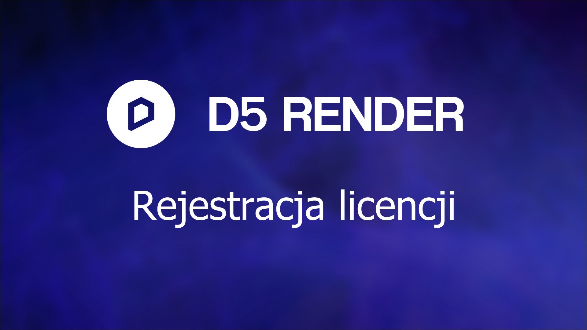 D5 Render – rejestracja licencji